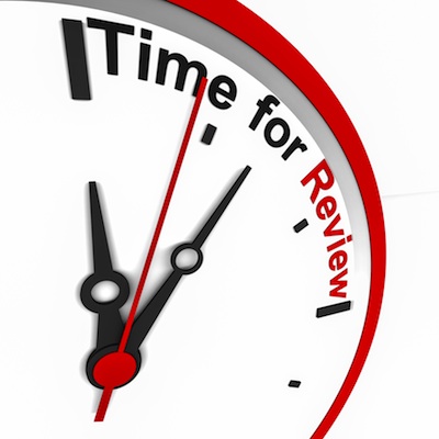 Clock that says time for review