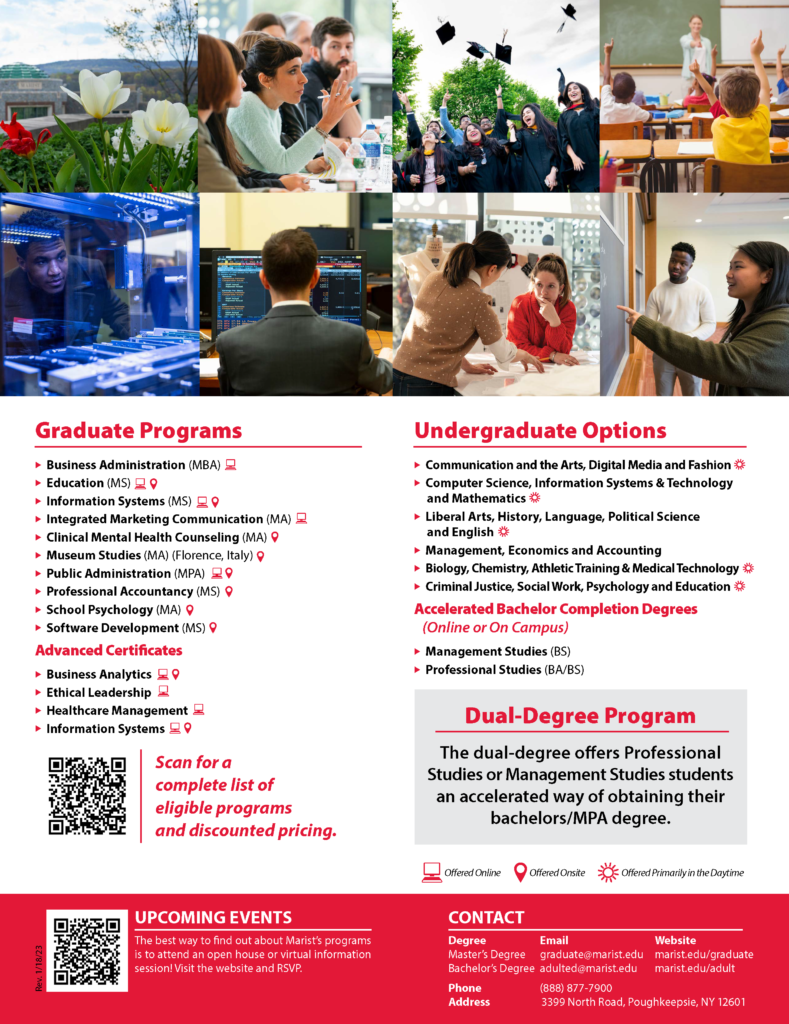 Page 2 of year 2023 Marist College- Partners in Education flyer. Click the image for details in the PDF