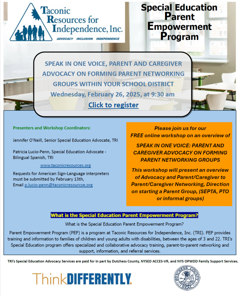 Click link for the PDF copy of this PEP Workshop Flyer