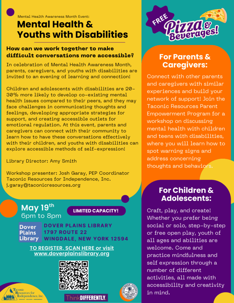 Mental Health and Youths with disabilities flyer