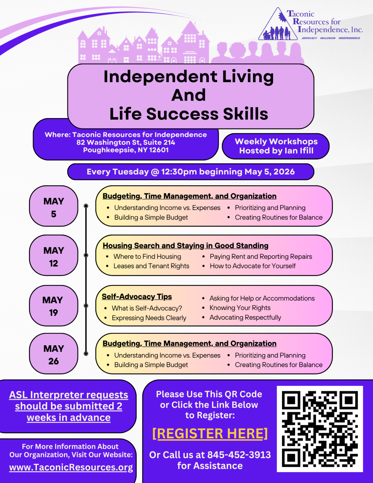 May 2026 ILS workshop series flyer.